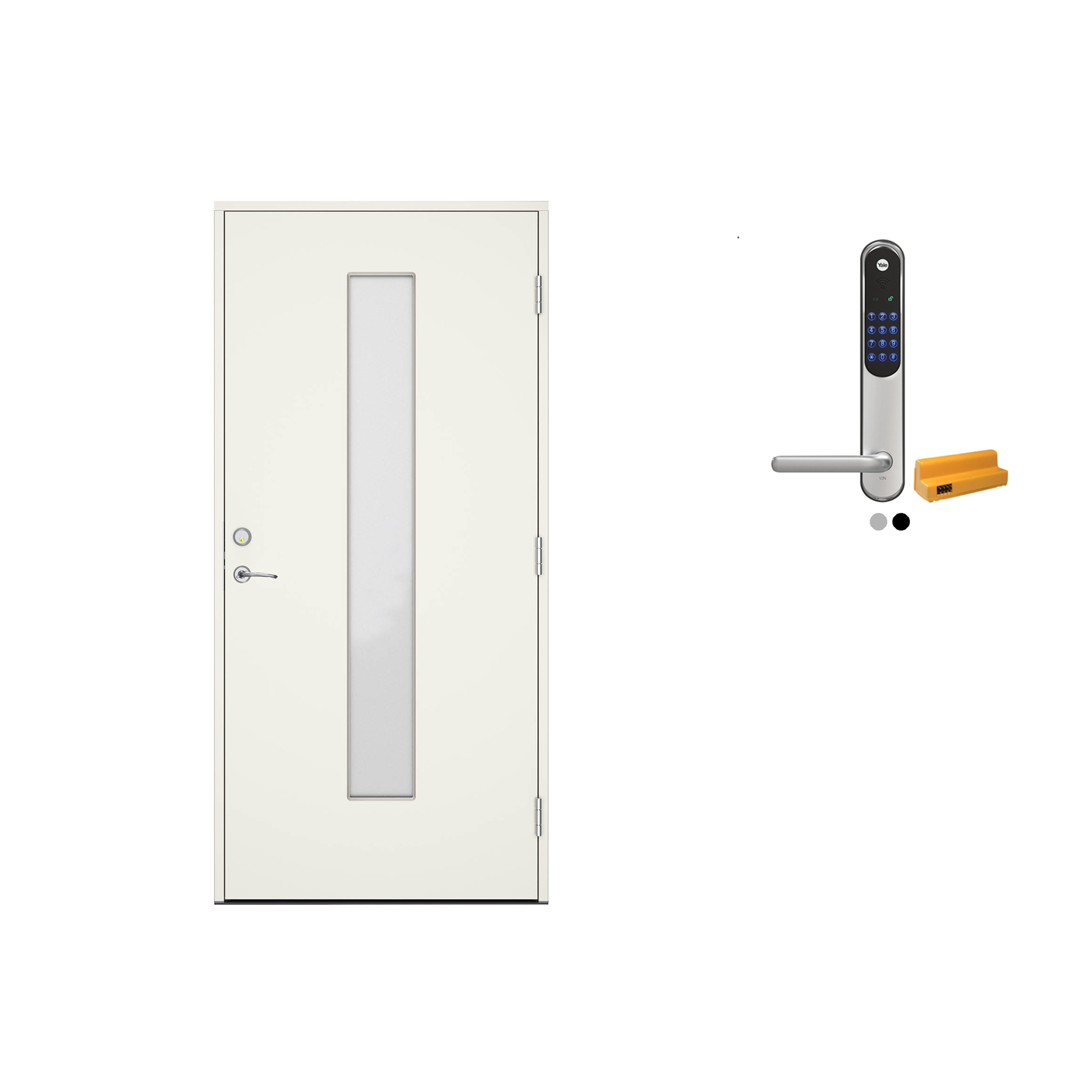 Ytterdør Swedoor Advance-Line Nordic Skagen med Yale Doorman Classic Home